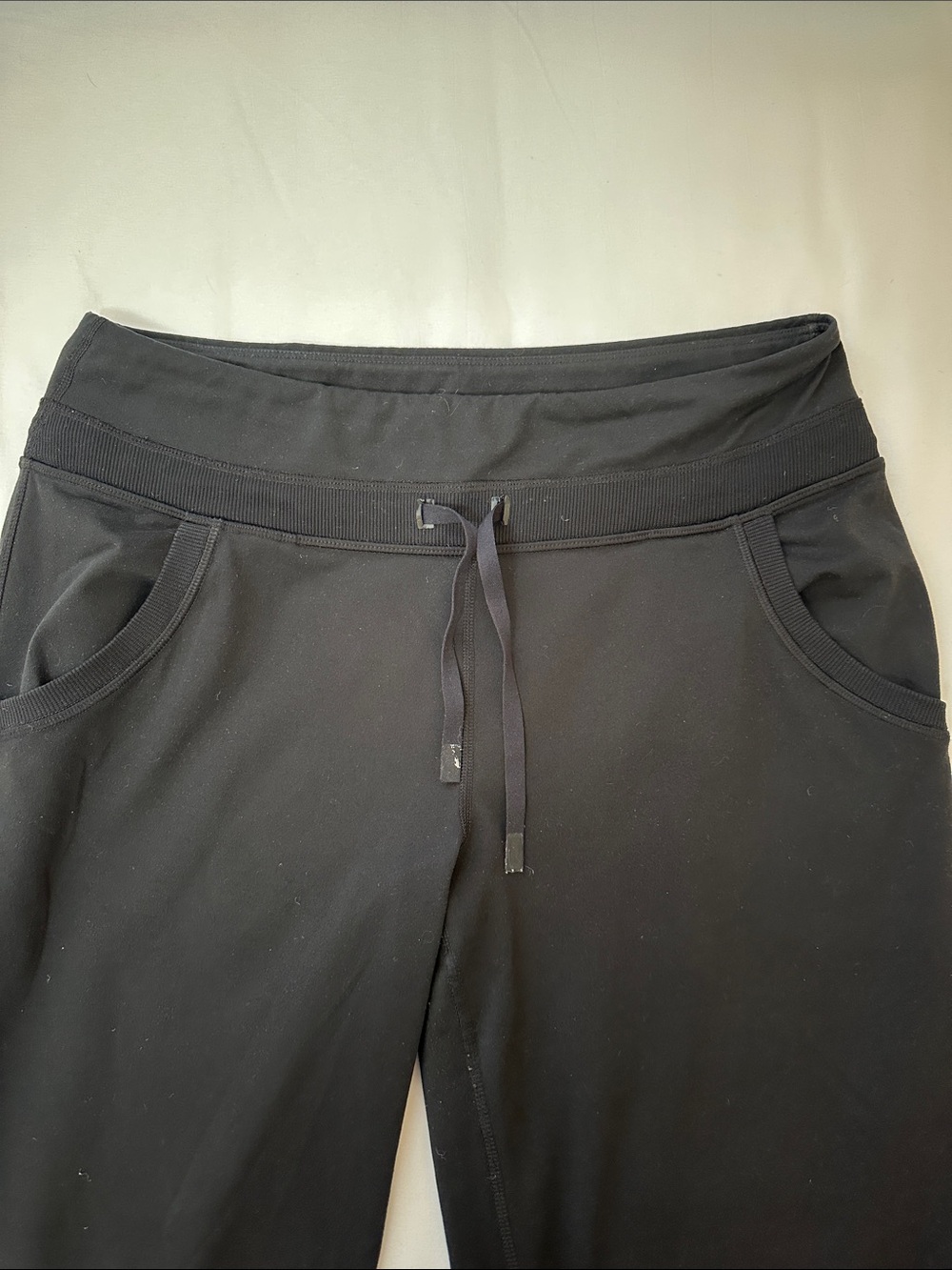 Lucy Black Drawstring Track Jogger Pants